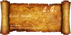 Leif Godó névjegykártya